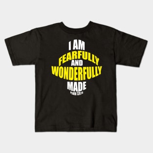 I am Fearfully and wonderfully made Christian T-shirt Kids T-Shirt